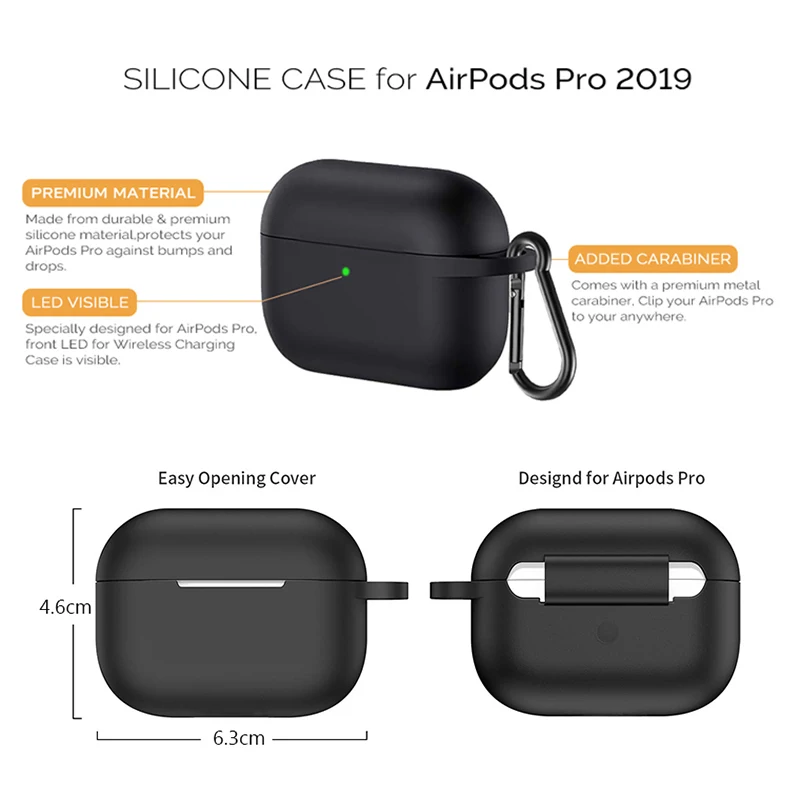 Силиконовый чехол Защитный для Apple Airpods pro TWS Bluetooth наушники Мягкий силиконовый