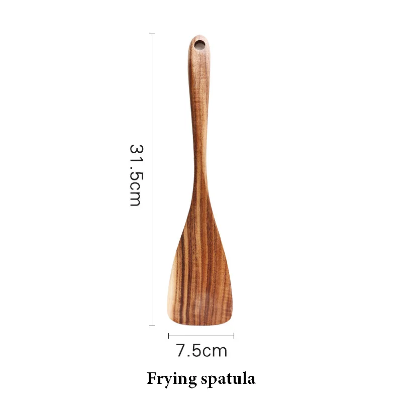 

1PC wooden spatula spoons for cooking cookware set non stick wood kitchen accessories tools cooking wooden utensils set spatula
