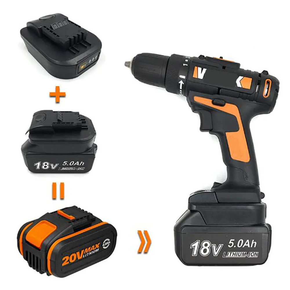 

Конвертер адаптера dawupine MTB18OWL, можно использовать литий-ионную батарею Makita 18 в BL1830 на Worx Orange Small Foot, электроинструменты