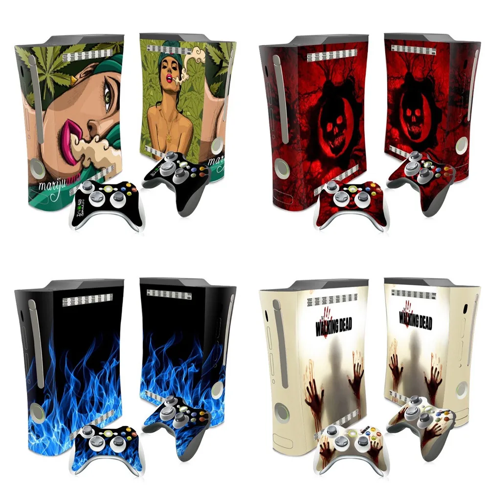 Наклейка с зеленым листом для консоли Microsoft Xbox 360 и контроллеров наклейка на