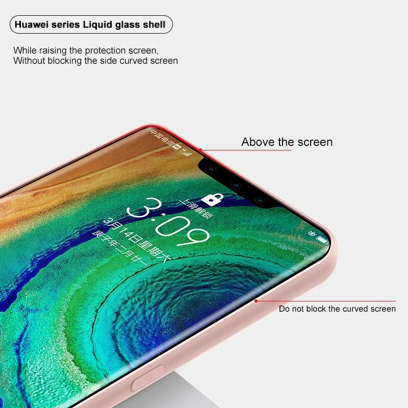 

Original Liquid Tempered Glass Case For HuaWei P40 Pro Plus P30 Pro Mate 40 Pro Nova 7 SE Pro Metal Lens Protection Glass Cover