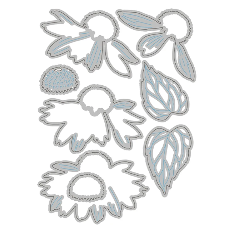 

2021 New Plant Coneflower Metal Cutting Dies For DIY Craft Making Paper Greeting Card Decoration Scrapbooking No Clear Stamp Set