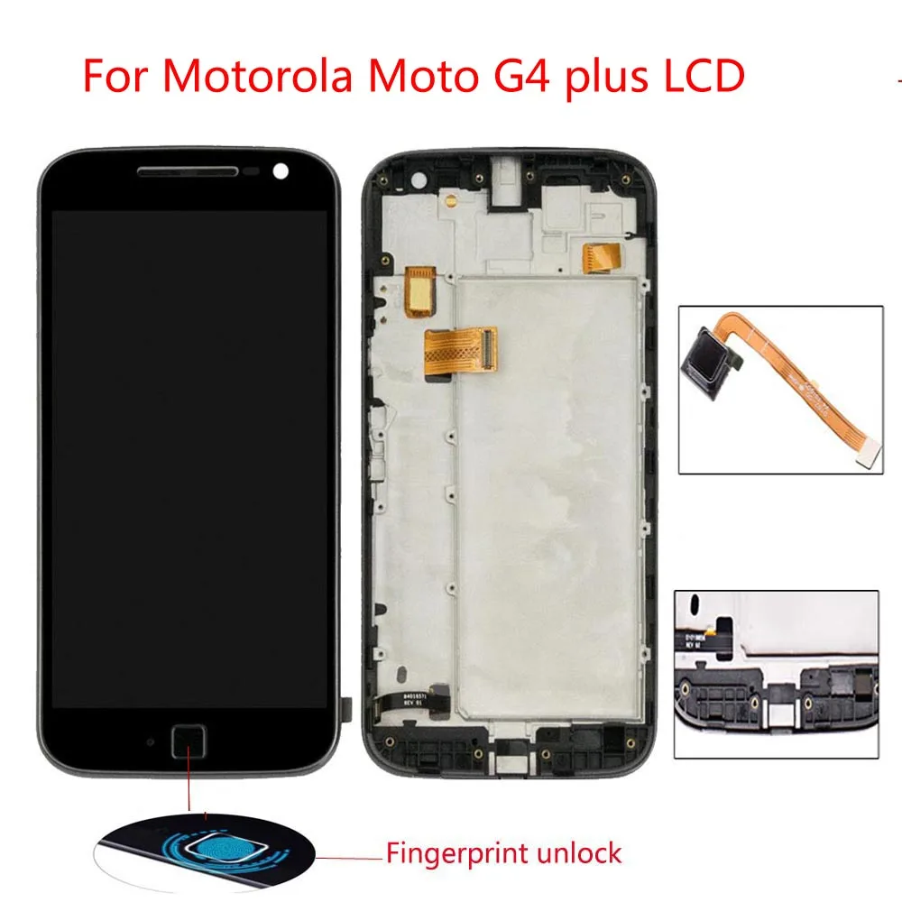 ЖК-дисплей с сенсорным экраном и дигитайзером в сборе для Motorola G4 Plus замена Moto XT1644