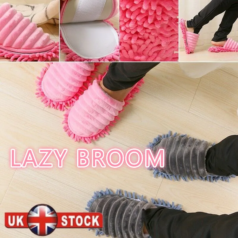 

A Pair Mop Slippers Lazy Floor Foot Socks Shoes Quick Polishing Cleaning Dust Indoor Floor Slippers Removable Mops Lazy Broom