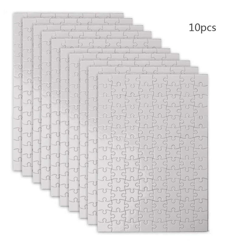 

10 Packs Jigsaw Puzzles A4 A5 Sublimation Blanks Puzzles DIY Heat Transfer Craft