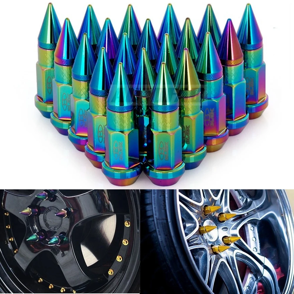 

Универсальные алюминиевые удлиненные гайки Blox Racing Jdm, 20 шт., гайки с шипами M12X1.5 / M12x1.25 HU-BLOX750DJT