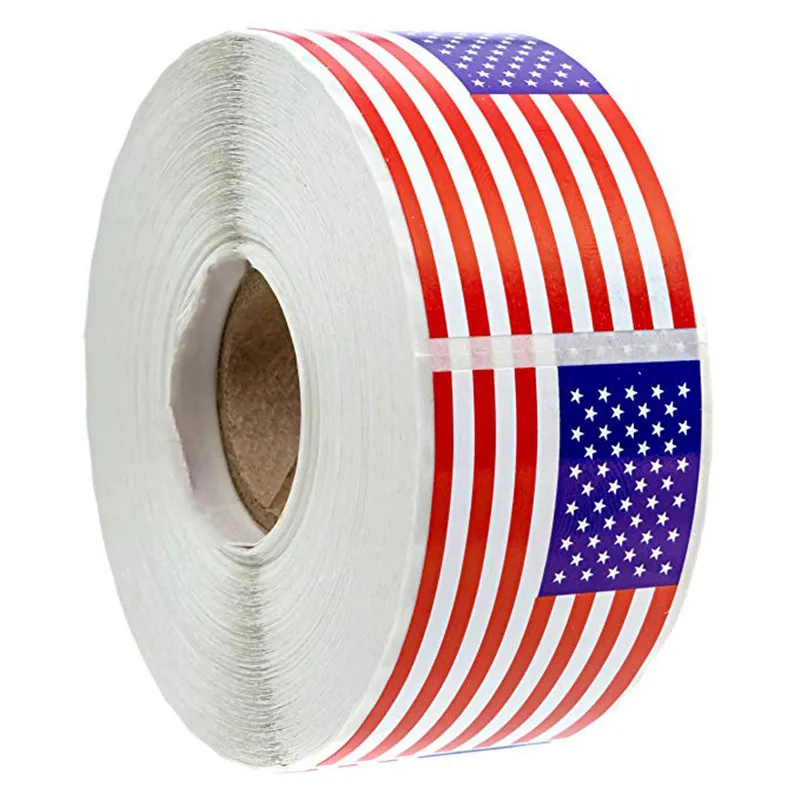 250Pcs American US Flag Stickers Patriotic Sticker Seal Envelope Card Scrapbooking for Decoration Labels Bullet Journal Sports | Канцтовары