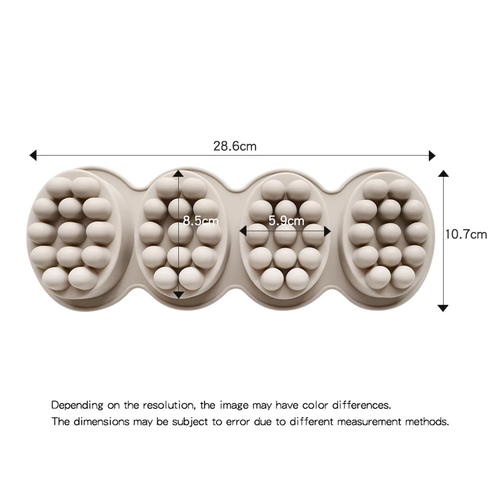 Силиконовые формы для мыла ручной работы 4 полости Массажная терапия инструменты