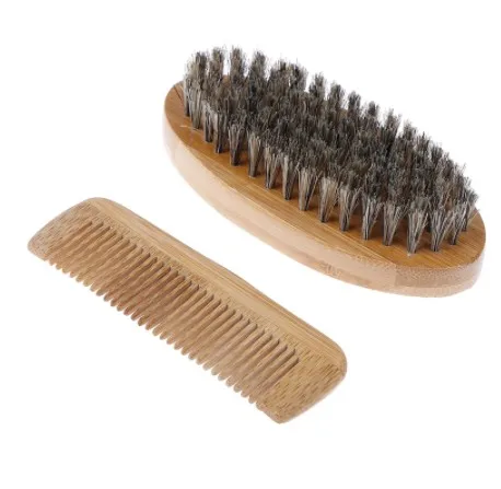 Высококачественная мягкая щетина кабана деревянная щетка для бороды