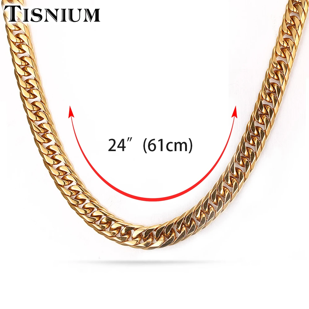 Tisnium стимпанк стильные мужские ожерелья золотого цвета из нержавеющей стали