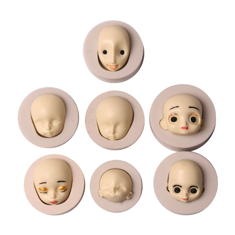 DIY 3D Baby Face силиконовая форма для шоколада Gumpaste Полимерная глина Смола ручной работы формы для мыла человеческое лицо помадка торт инструмент для украшения