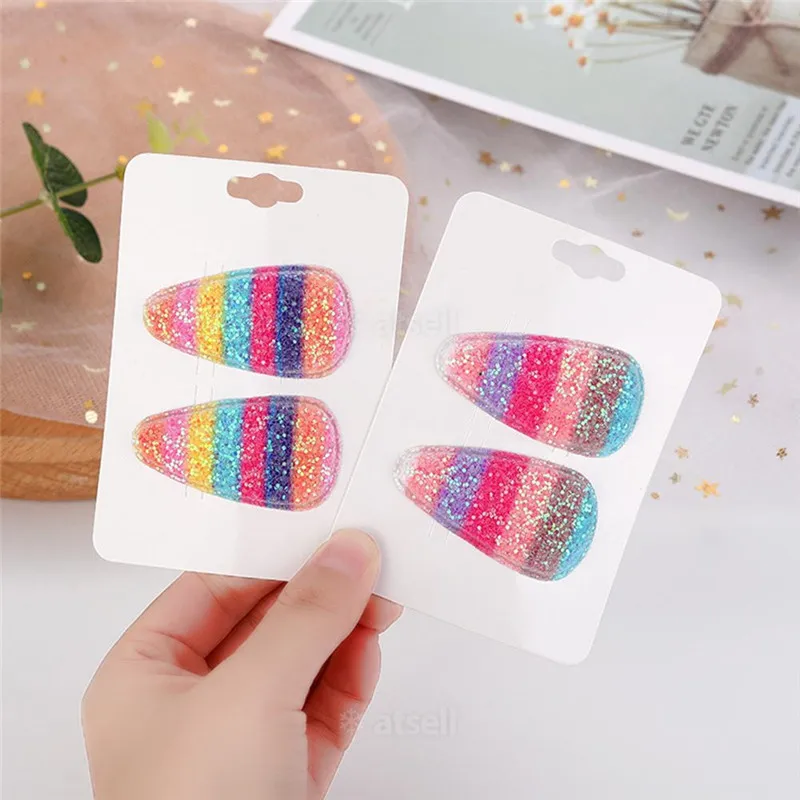 Новинка Шпилька для волос девочек с фантастическим градиентом блестящими