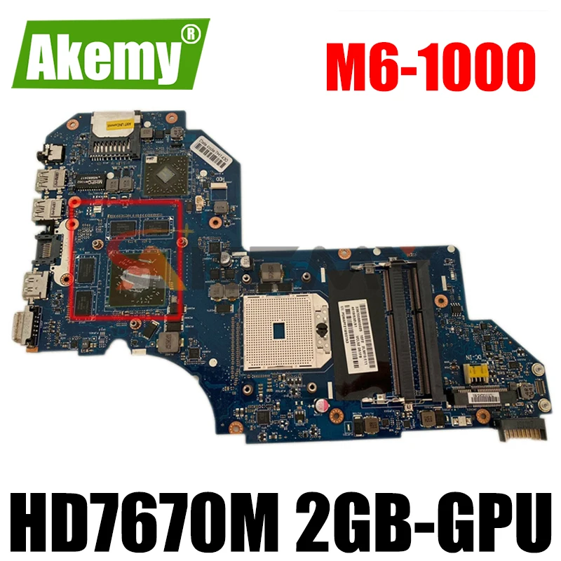 

725064-001 687229-001 702177-001 аккумулятор большой емкости для HP M6 M6-1000 Материнская плата ноутбука QCL51 LA-8712P W/ HD7670M 2GB-GPU DDR3 100% полностью протестирована