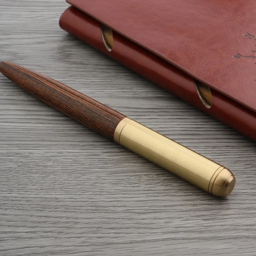 Роскошное Качество латунная Классическая перьевая ручка красная деревянная