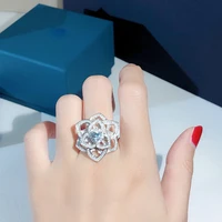 wholesale fashion luxurious 925 sterling silver rose womens fairy ring personality style luxury trendy jewelry angel wings 2022