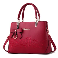 women handbags luxury embroidery crossbody bag woman fashion soft pu leather top handle hand bags female shoulder bag bolsas