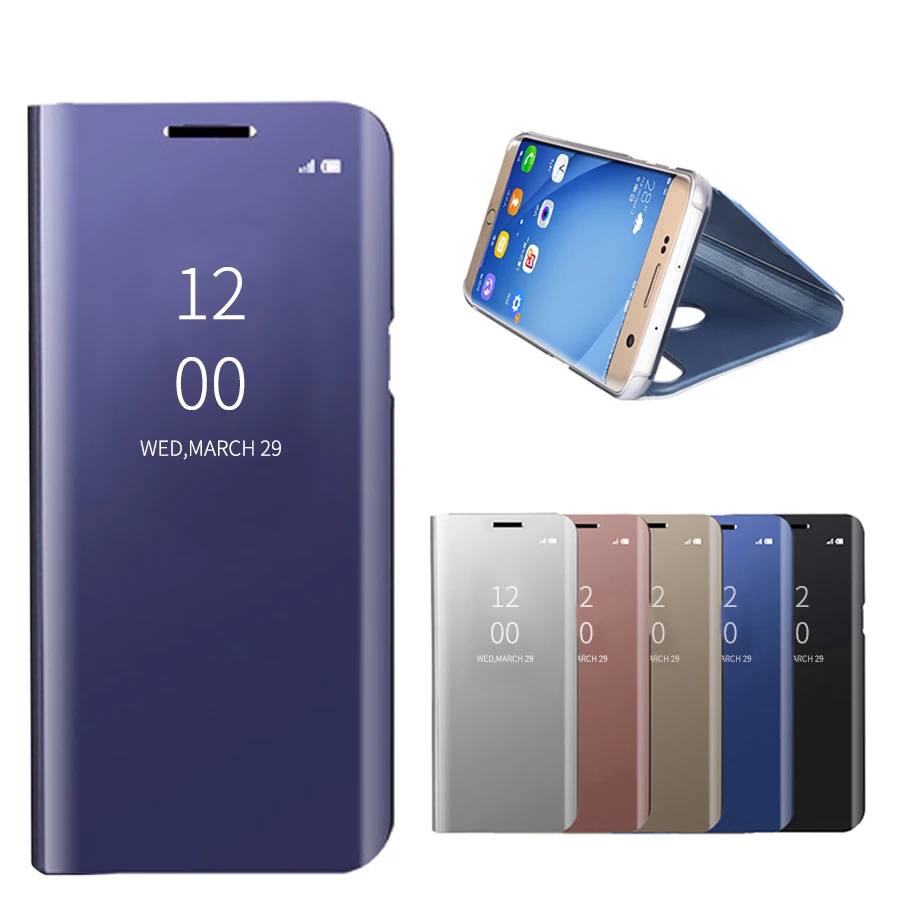 Роскошный умный зеркальный флип чехол с подставкой для iPhone 8 7 6 6s Plus прозрачный X XR