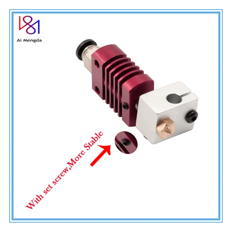 Красный hotden штранг-прессования печатающей головки комплект сборный экструдер 1 75