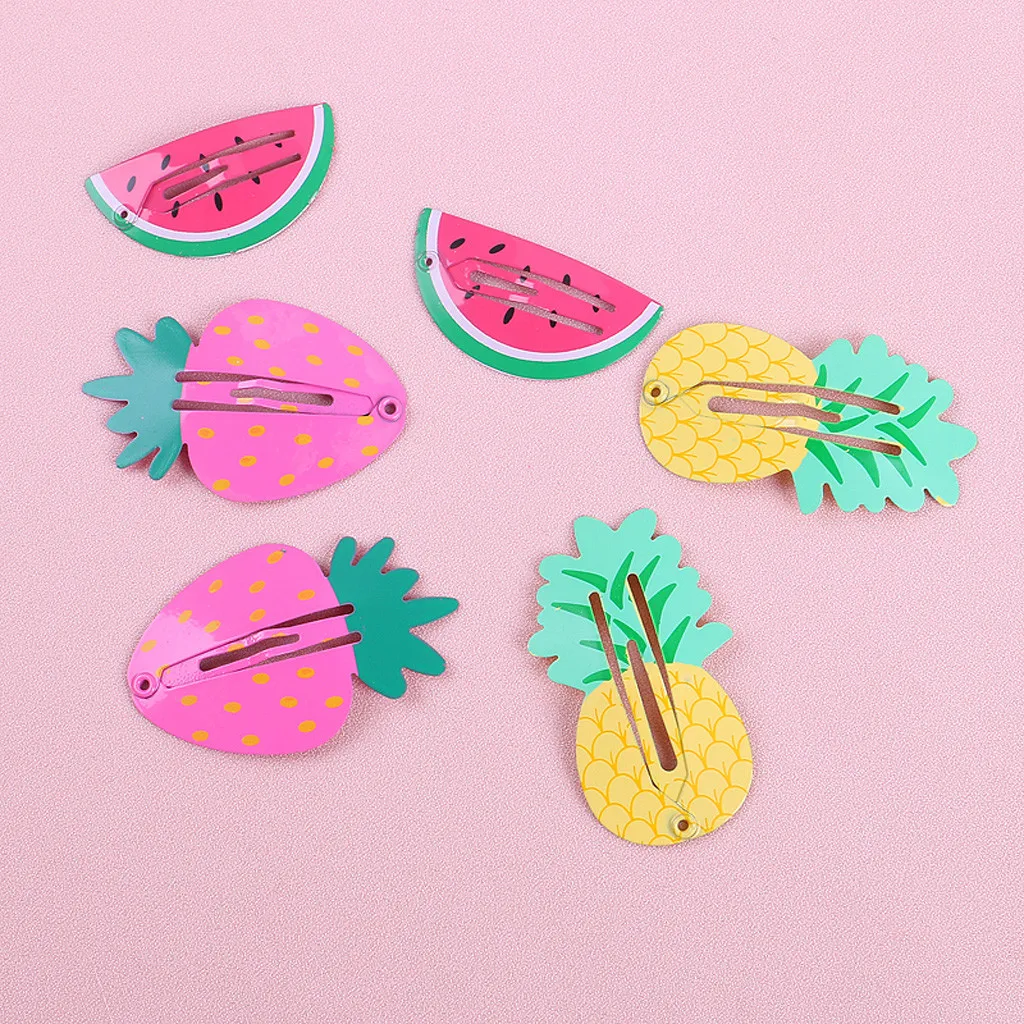 Kids Infant Baby Girls Cartoon Fruit Hairclip Hairpin Barrettes Headwear Set Children's Hair Accessories Clip C800# | Детская одежда