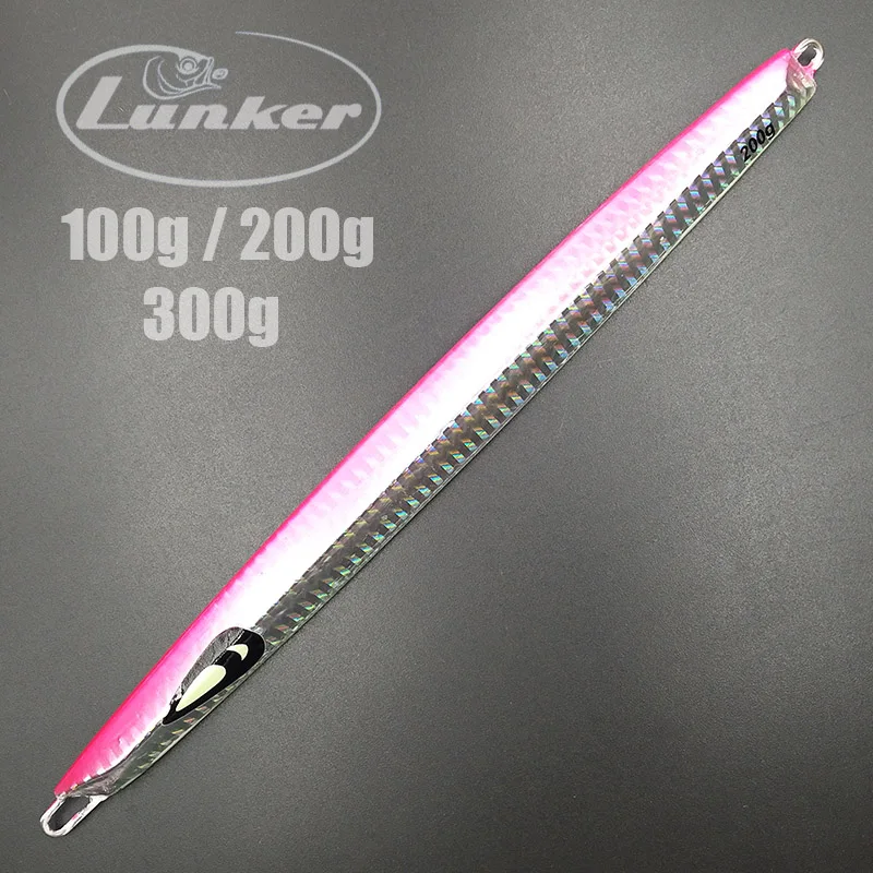 Ланкер соленой воды медленный металлический джиг светящийся 100 г 200 300 джиггинг