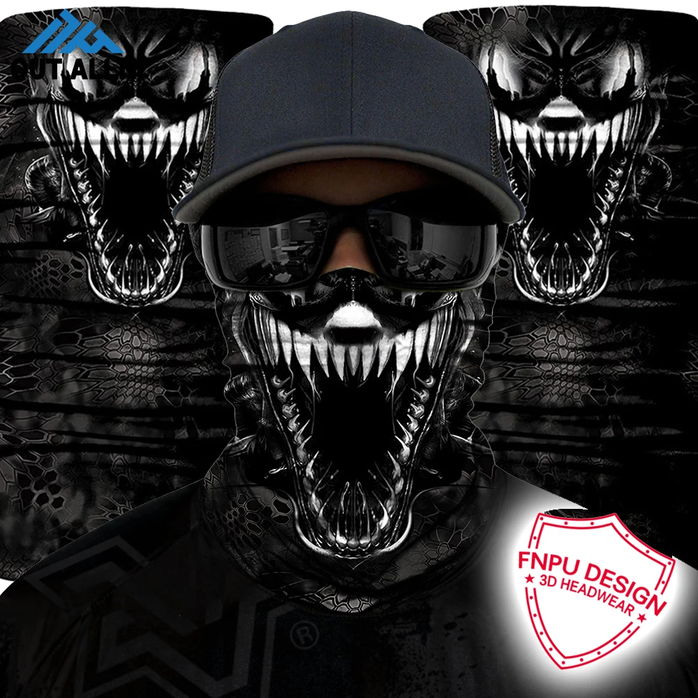 Повязка на голову с объемным рисунком для мужчин бандана-труба Веном шеи