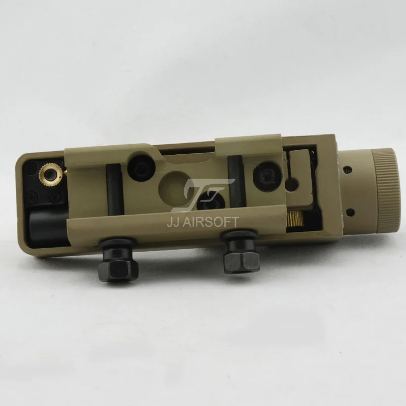 JJ Airsoft 1x24 зеркальная треугольная сетка с красной точкой (черная/желтая) RX06 сетка|red