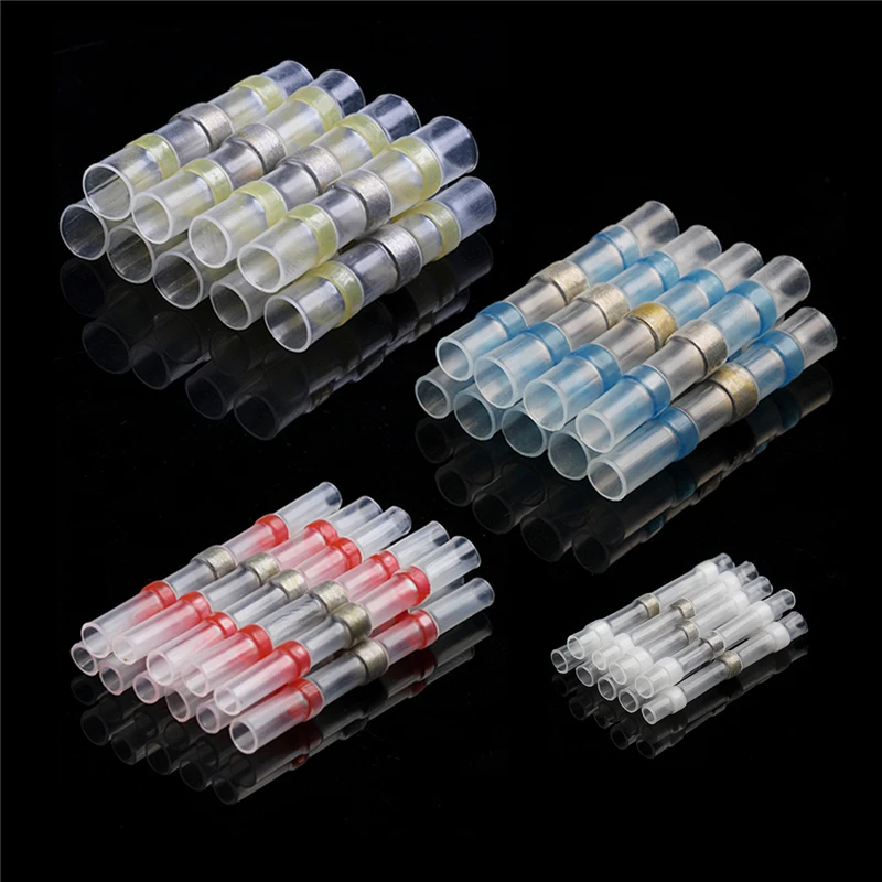 

30Pcs Waterproof Heat Shrink Solder Sleeve Waterproof Soldering Splice Terminals Insulated Electrical Wire Butt Connectors