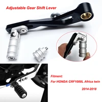 motorcycle adjustable folding gear shift lever shifter pedal cnc for honda crf1000l africa twin 2014 15 2016 2017 2018 crf1000 l