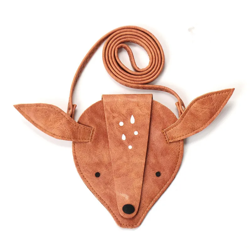 Детская сумка через плечо INS ручной работы из искусственной кожи в форме головы