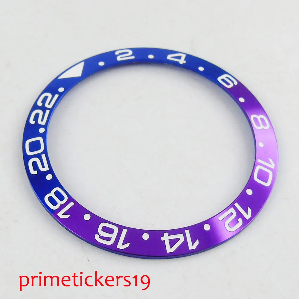Parnis Новинка 38 мм Высокое качество синий/фиолетовый алюминиевый ободок вставка