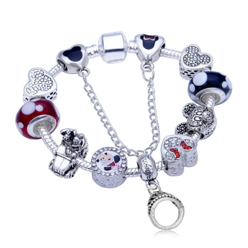 Браслет-бабочка с короной и Микки-Маусом | Украшения аксессуары