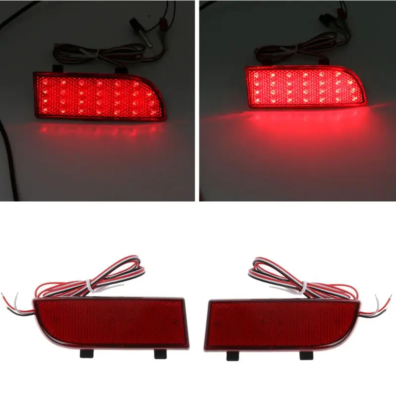 

P82B 2pcs LED Shocks Rear Bumper Reflector Spotlight Fog Tail Brake Lights for mercedes benz Vito Viano W639 2003-2014