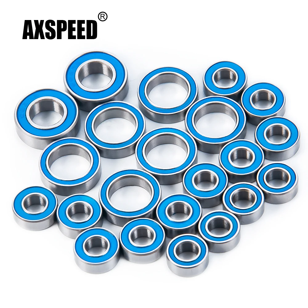 

AXSPEED 22Pcs Wheel Hub Axle Sealed Bearing Kit for Axial SCX10 90027 1/10 RC Crawler Car Truck Model Upgrade Parts