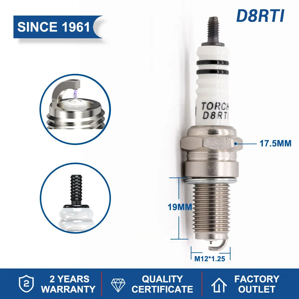 Оригинальный фонарь Иридиевый мотоциклетный Свеча зажигания D8RTC/D8RTI для DR8EA Champion