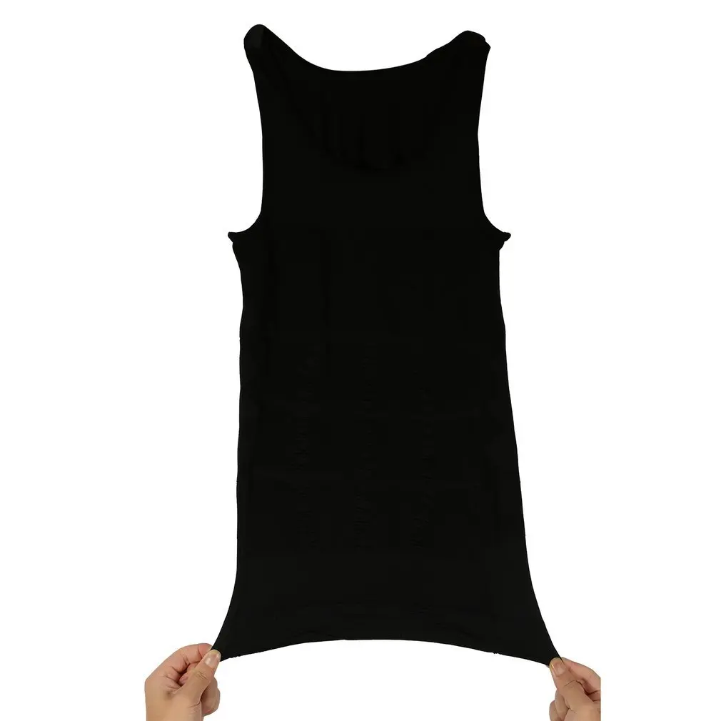 Мужской корсет для похудения корректор живота жилет талии рубашка черная/белая