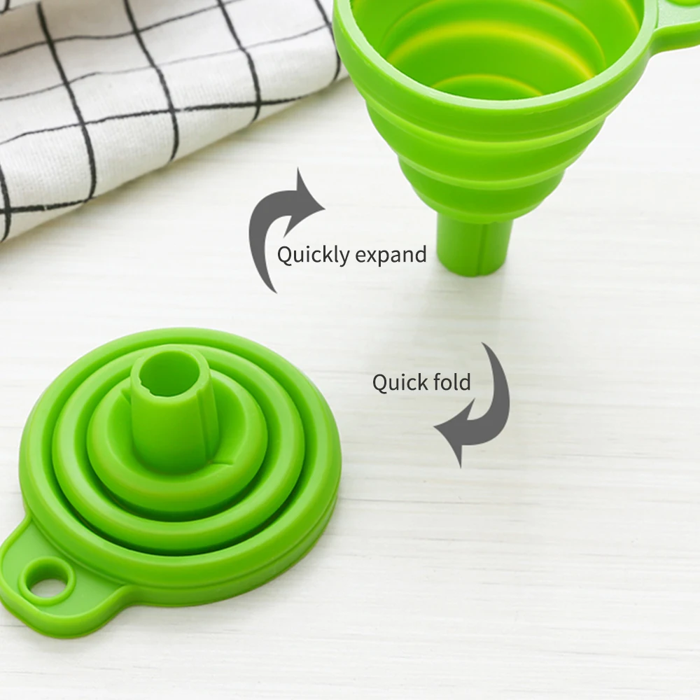 Пищевой силикон Складная воронка мини Дозирования Жидких стильная Воронка