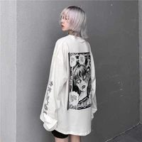 cartoon horror graphic t shirt women character print loose punk japanese t shirts pullover top harajuku street tees