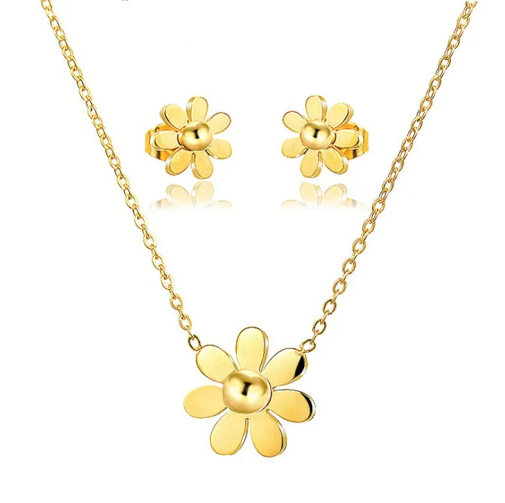 Комплект ювелирных украшений ожерелье и серьги в форме сердца BTE170 | Украшения