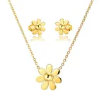 Комплект ювелирных украшений, ожерелье и серьги в форме сердца, BTE170