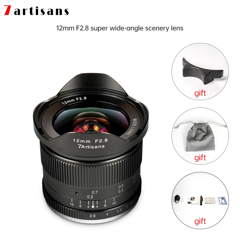 Объектив Lentes 7artisans 12 мм F2.8 ультраширокоугольный объектив Для беззеркальных камер