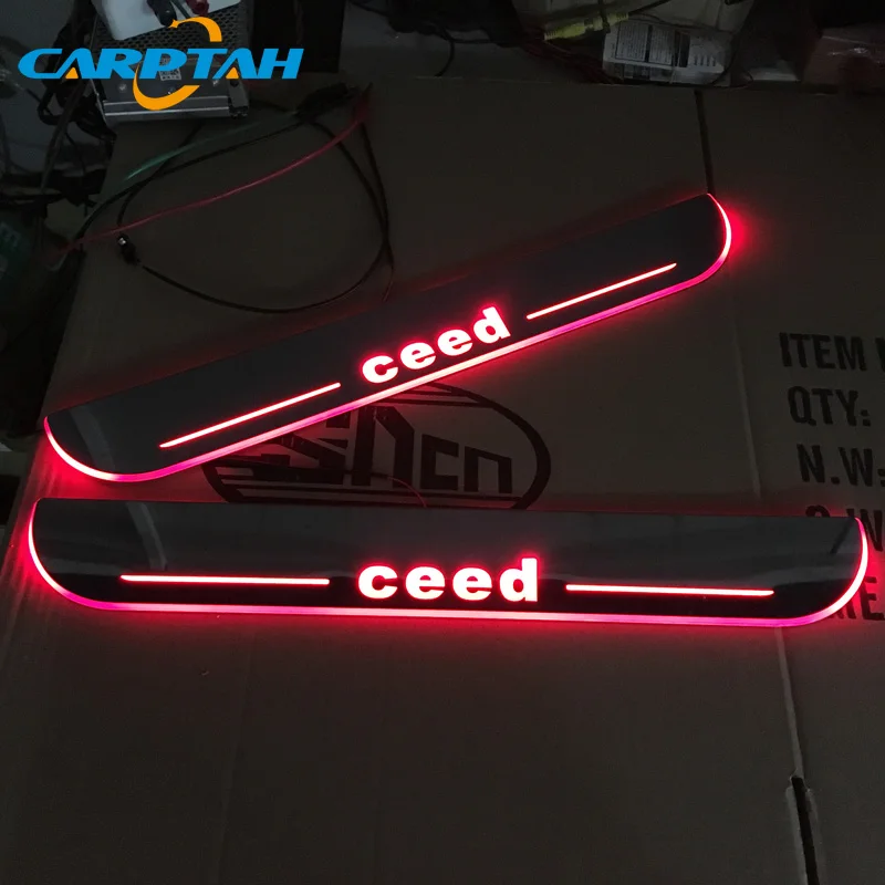 Carptah Trim Pedal светодиодный светильник на пороге для автомобиля Накладка порог