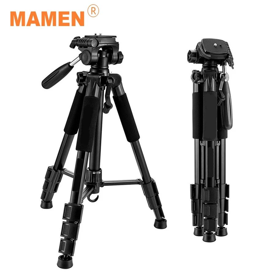 

MAMEN Foldable Tripod Professional Portable Travel Aluminium Camera Tripod Accessories Stand with Pan Head for Canon Dslr Camera
