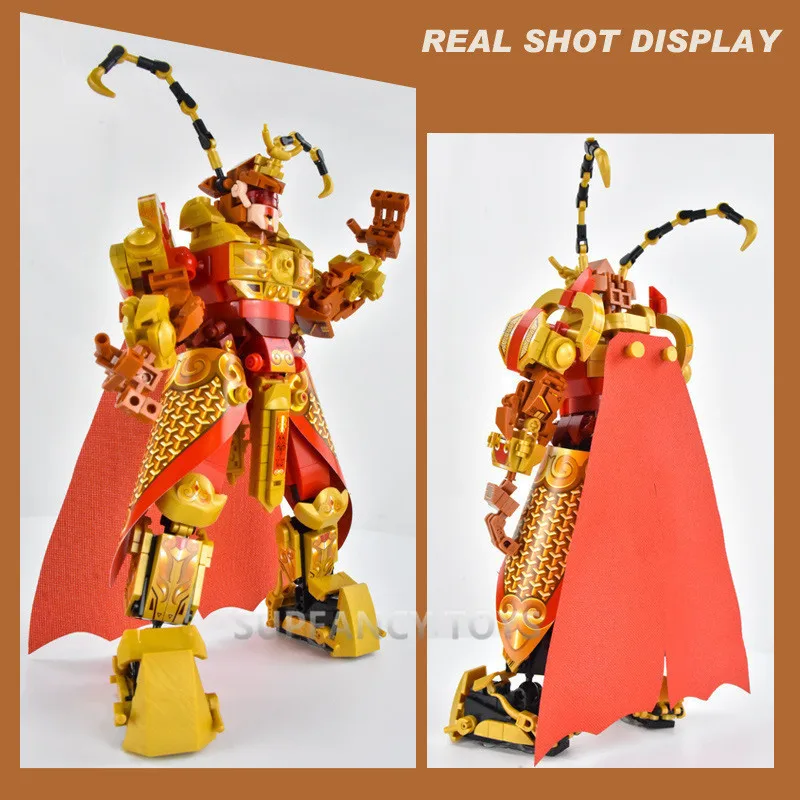 

615Pcs Great Sage Equal to Heaven Golden Hoop Monkey King Model Bricks Kit Building Blocks Sets Educational Toys For Children