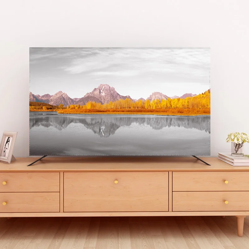 1"-80" 22 дюймов 75 дюймов экран lcd tv PC чехол декоративный капюшон занавес пейзаж озеро горный холм дерево водонепроницаемый