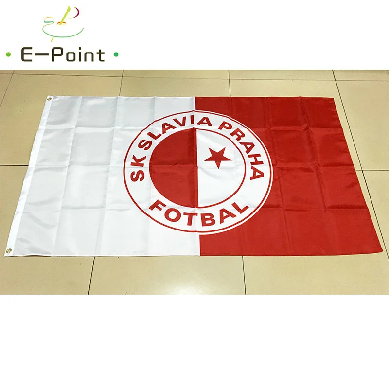 Чешская Республика SK Slavia Praha Fotbal 3 фута* 5 футов(90*150 см) размер рождественские украшения для домашнего флага баннер подарки