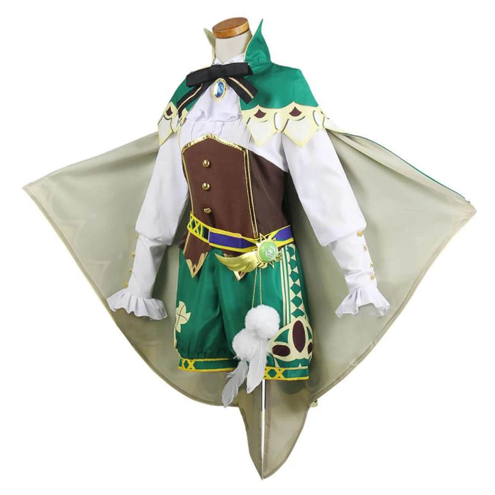 Hot Game Genshin Impact Venti Cosplay Costume Party Dress Women Halloween Carnival Christmas Gift Suit Full Set Wigs Hat Cloak |