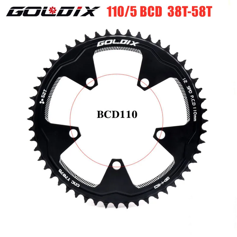 GOLDIX 110/5 BCD 110BCD дорожный велосипед узкая широкая цепь из колец 38T 58T Звездочка для