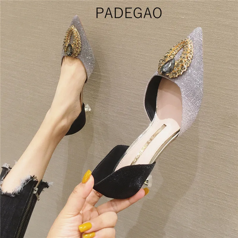 

High Heels 2020 Women Shoes Crystal Luxury Heels Sexy Fashion Party Night Kitten Heels
