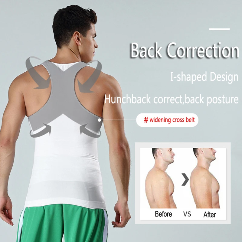 IYUNYI Для мужчин белье майка для похудения придания формы телу корсет с функцией