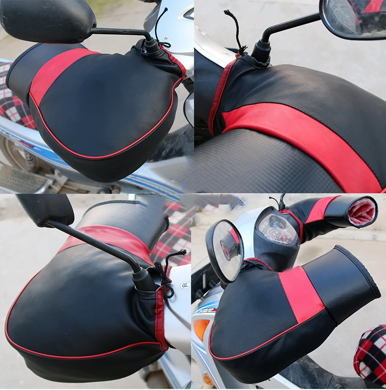 Универсальные мотоциклетные перчатки из искусственной кожи с защитой от ветра